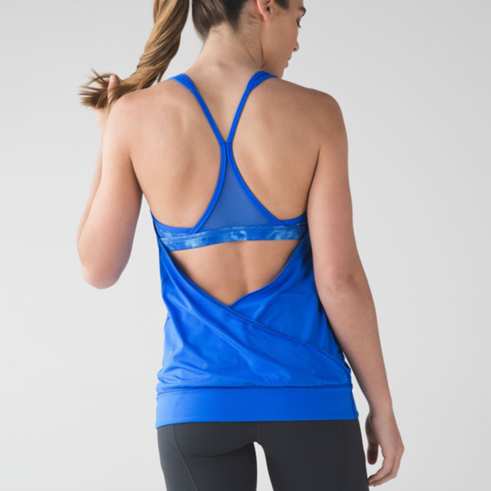 Lululemon Minimalist 2 in 1 Open Back Tank | Pipe‎ Dream Blue Size 8